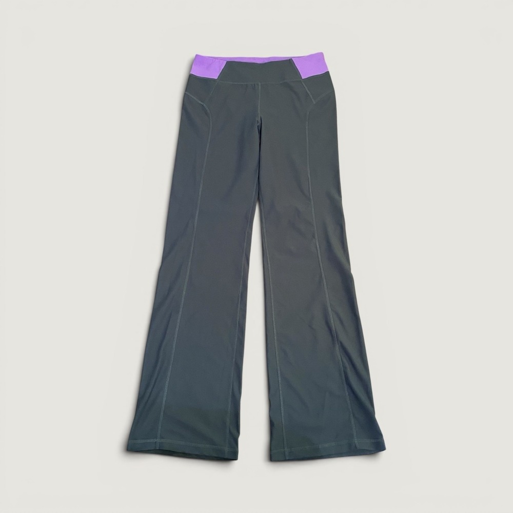 Calvin Klein Flare Leggings Yoga Pants Active Gray Purple Medium Quick‎ Dry